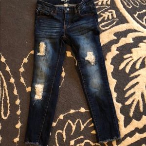 Girls size 8 distressed jeans